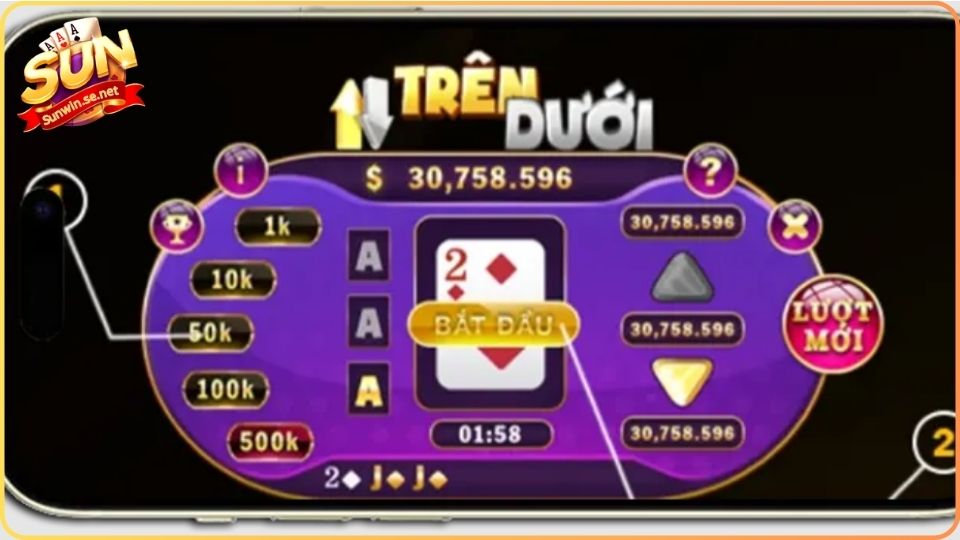 Mini Game Trên Dưới 1 Luật chơi mini game trên dưới tại Sunwin đơn giản dễ hiểu